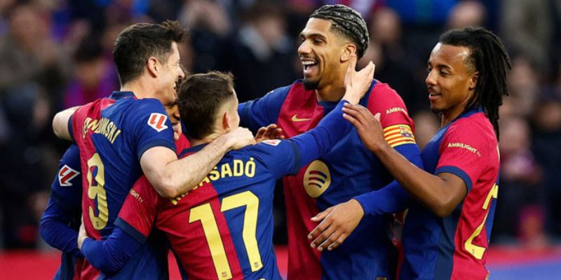 Barcelona đang dẫn đầu BXH Laliga